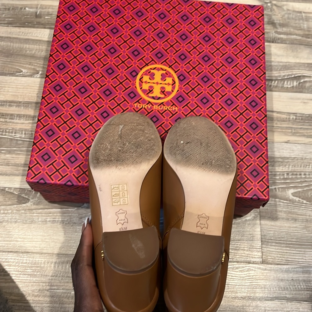 Tory Burch Brooke Ankle Booties Calf Leather- Tan - Picture 9 of 10